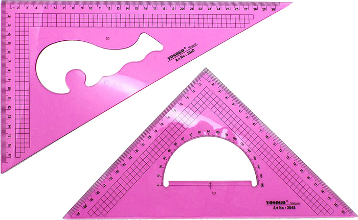 Flipkart.com | Upyukat 1 PC Plastic Roll N Draw Ruler (30cm) and 1 PC  Adjustable Set Square250mm (10
