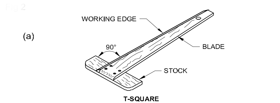 Drawing instruments : 'T' Square