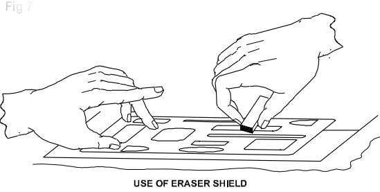 Erasing shield