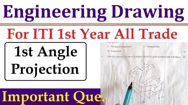 Iti engineering drawing 3rd angle projection for iti first year / 3rd angle  projection drawing 2021 - YouTube